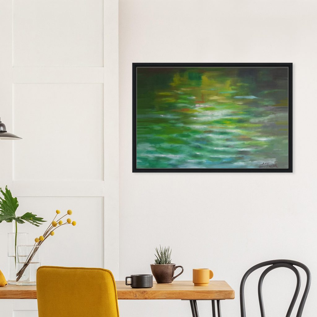 Leinwanddruck Rahmen Fluss-Kitchen-Modern-White-0
