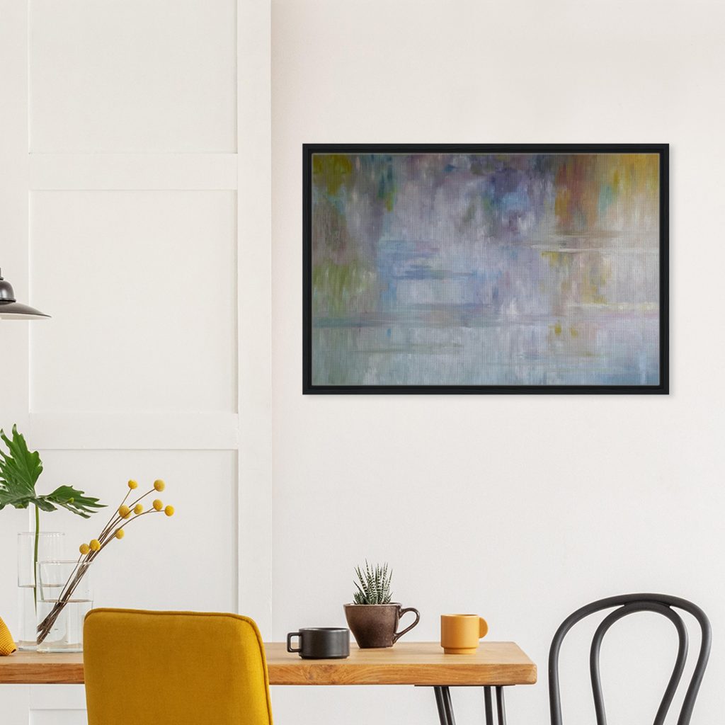 Leinwanddruck ruhiger Fluss mit Rahmen Kitchen-Modern-White-0