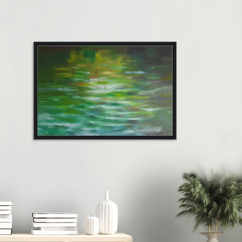 Leinwanddruck Rahmen Fluss-Living-Room-Modern-White-2