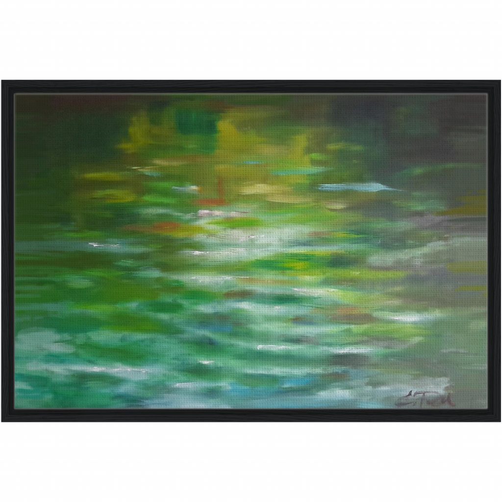 Leinwanddruck Rahmen Fluss-Simple